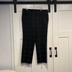 Charter Club size 16W slim leg grey plaid slacks